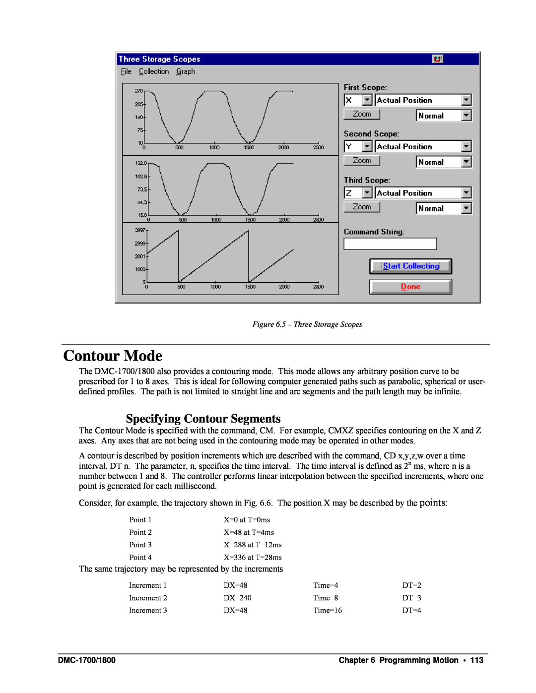 Galil DMC-1700, DMC-1800 user manual Contour Mode, Specifying Contour Segments 