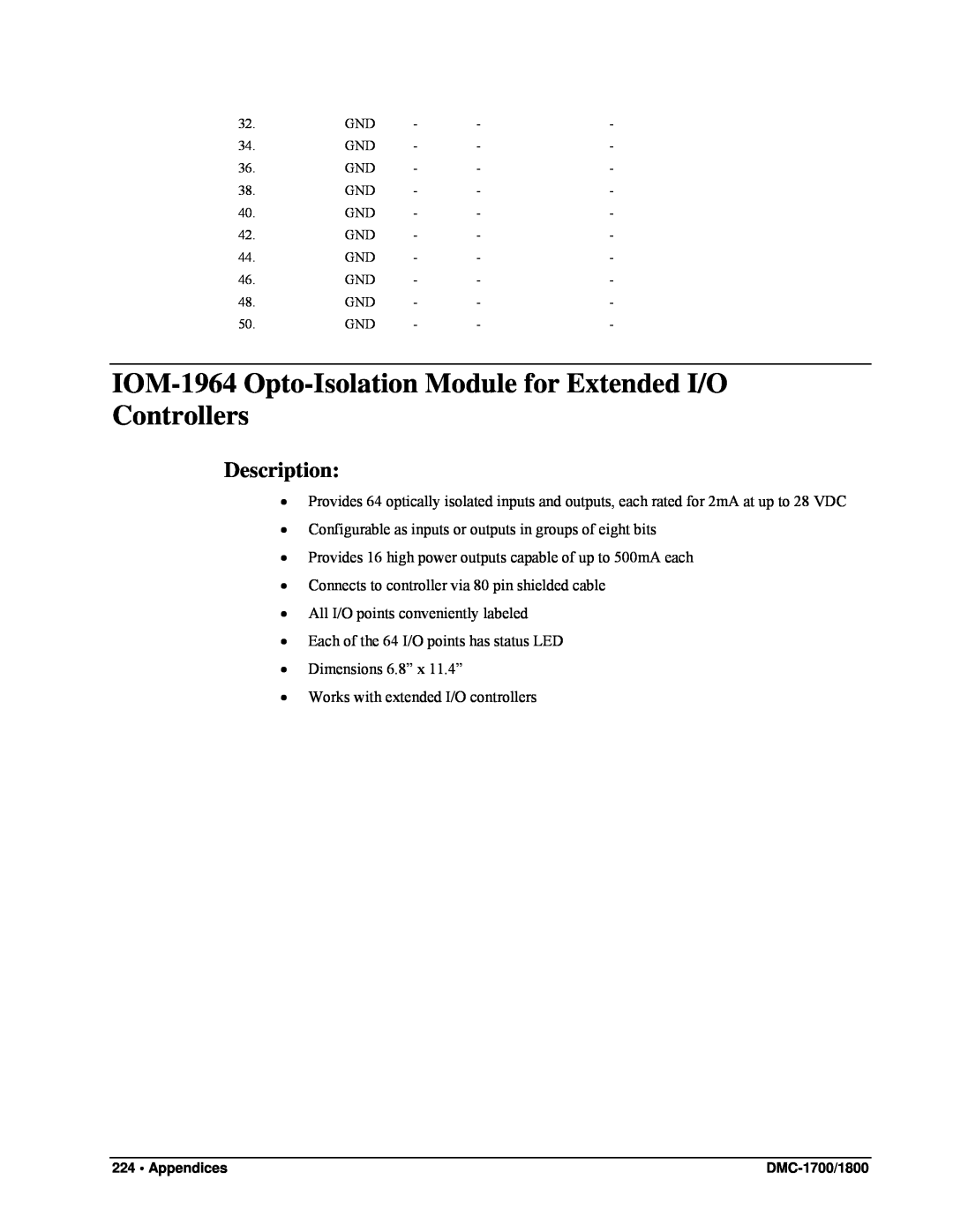 Galil DMC-1800, DMC-1700 user manual Description 