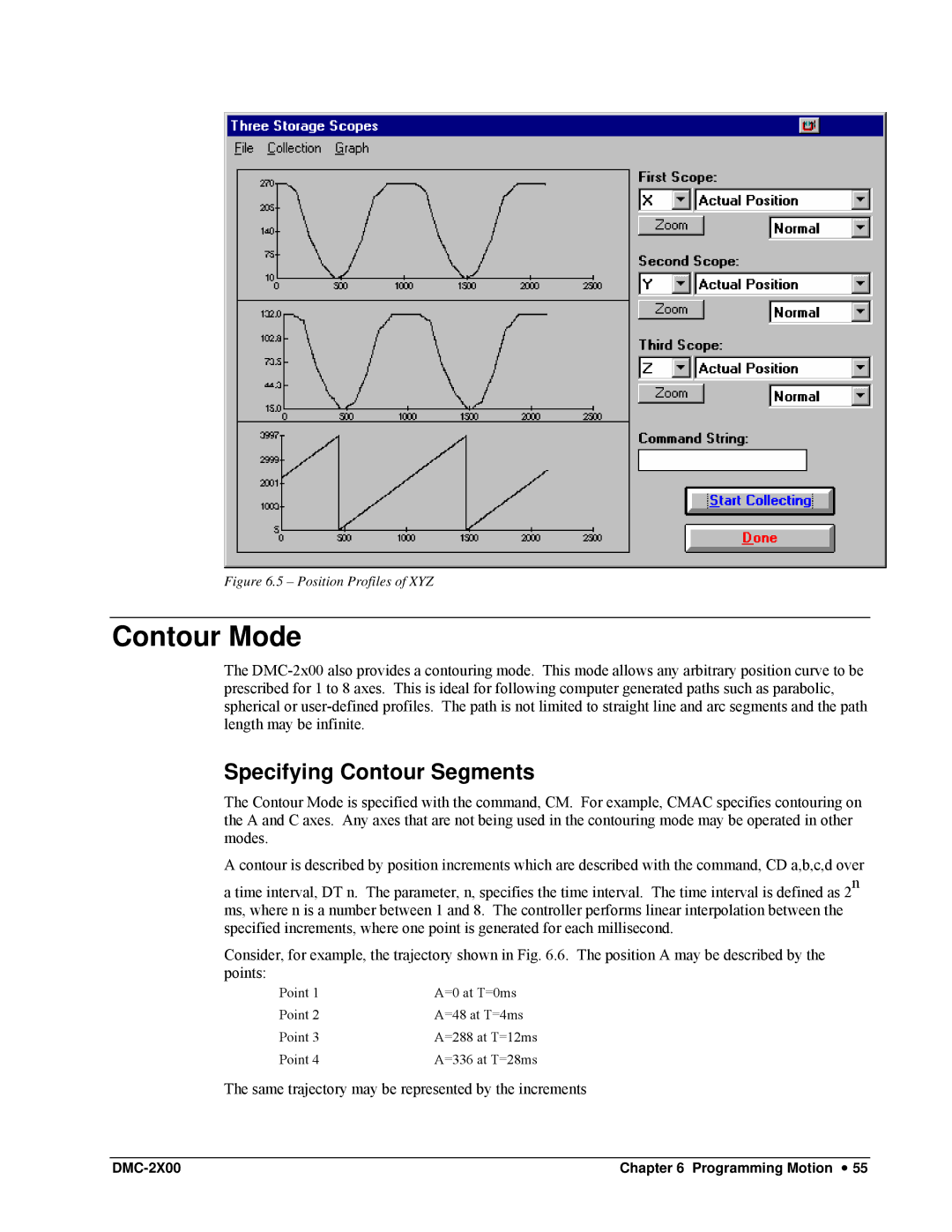 Galil DMC-2X00 user manual Contour Mode, Specifying Contour Segments 