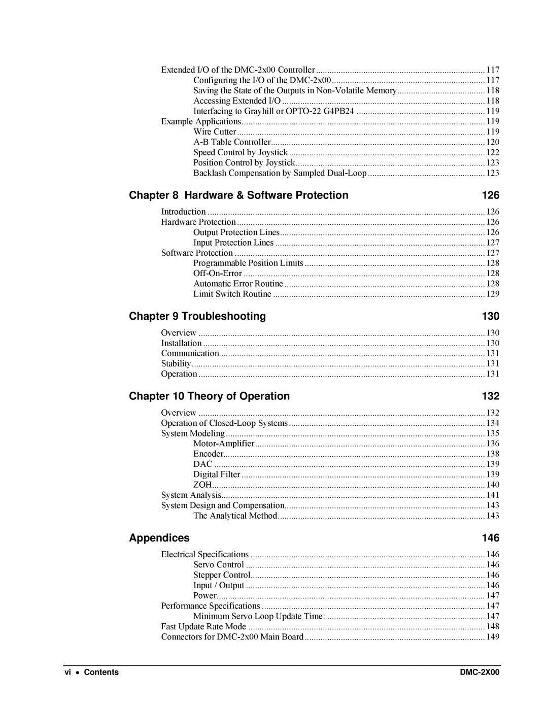 Galil DMC-2X00 user manual Troubleshooting 130 