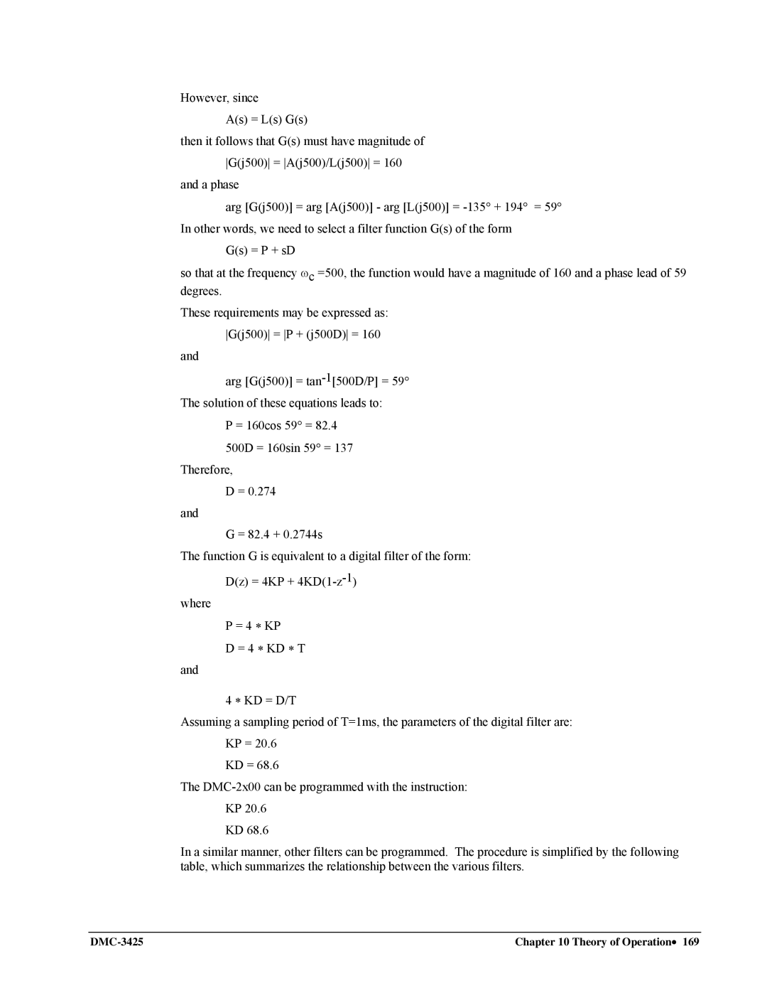 Galil user manual DMC-3425 Theory of Operation 