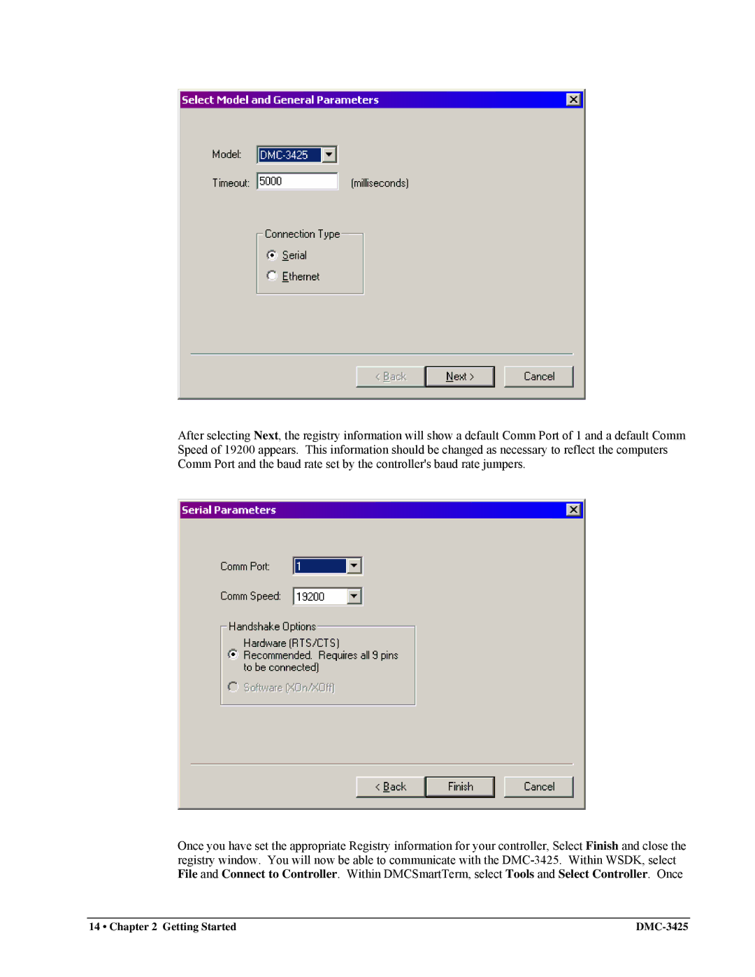 Galil user manual Getting Started DMC-3425 