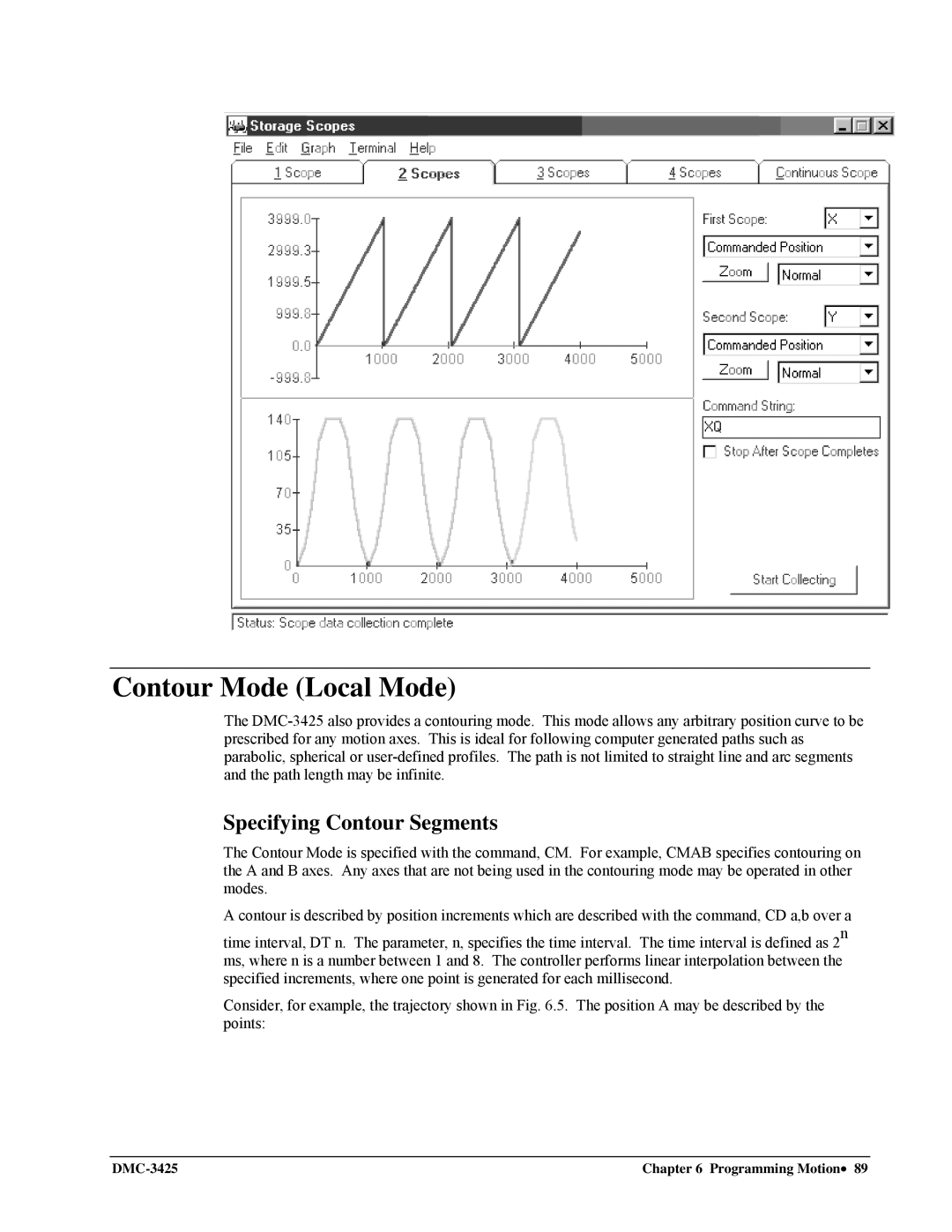 Galil DMC-3425 user manual Contour Mode Local Mode, Specifying Contour Segments 