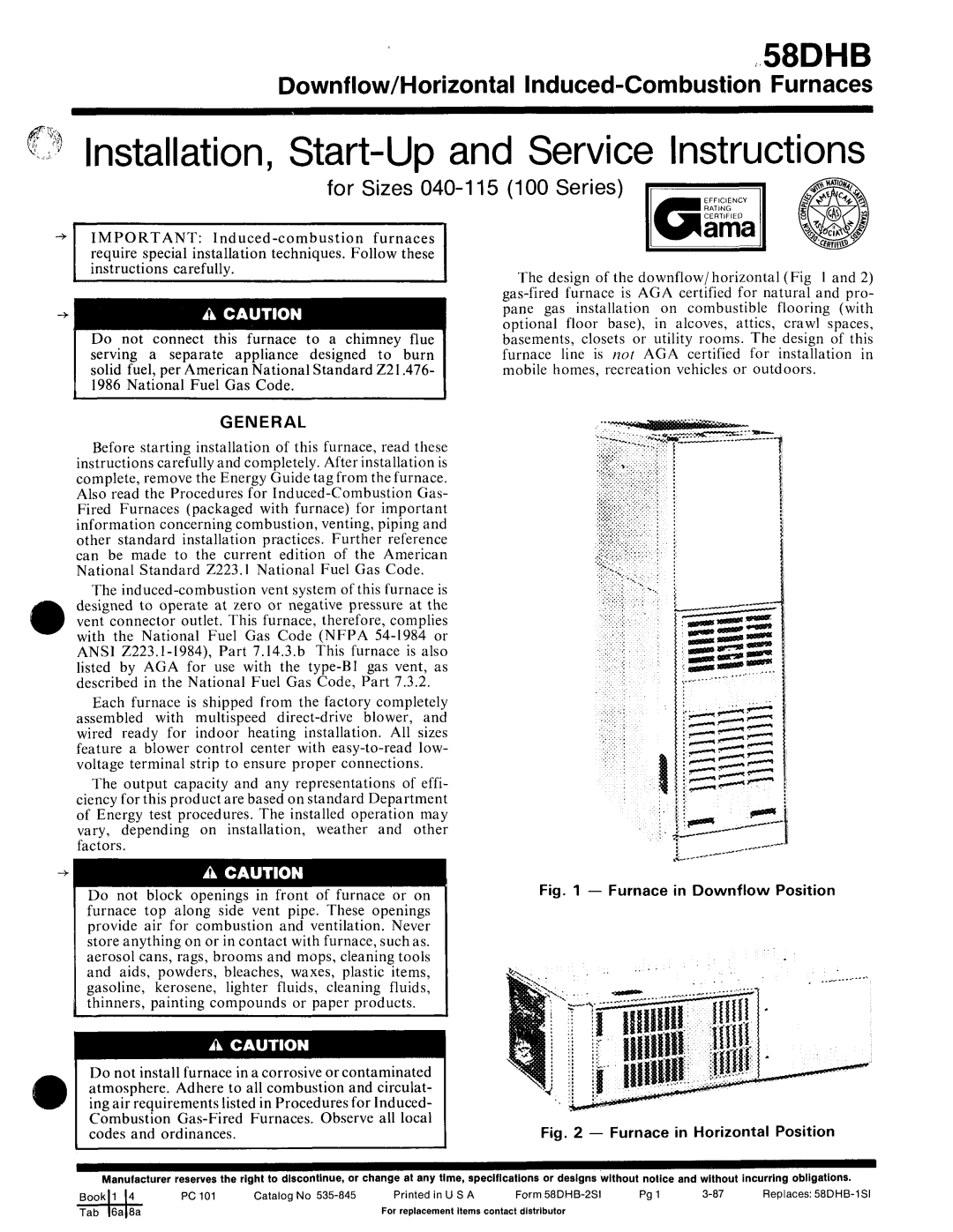 Gamages 58DHB manual 