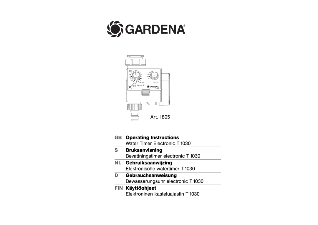 Gardena 1030 manual Gardena 