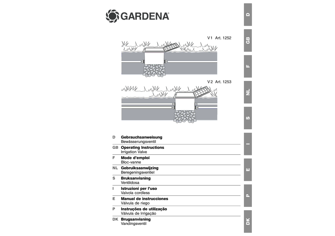 Gardena 1242/1250/1243/1244/1245 operating instructions Gardena 