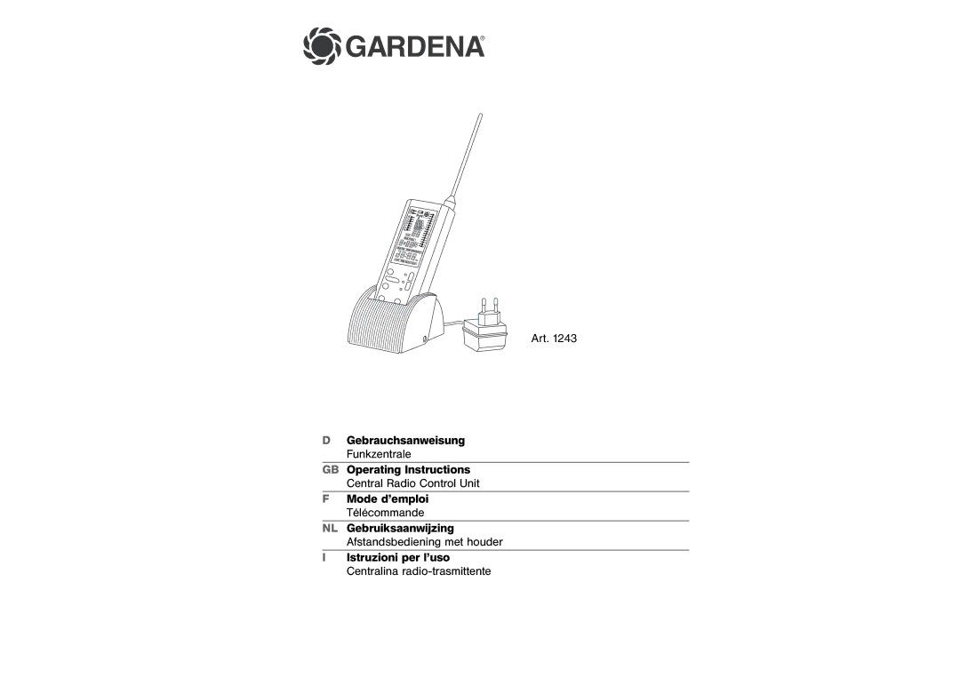 Gardena 1243 operating instructions Gardena 