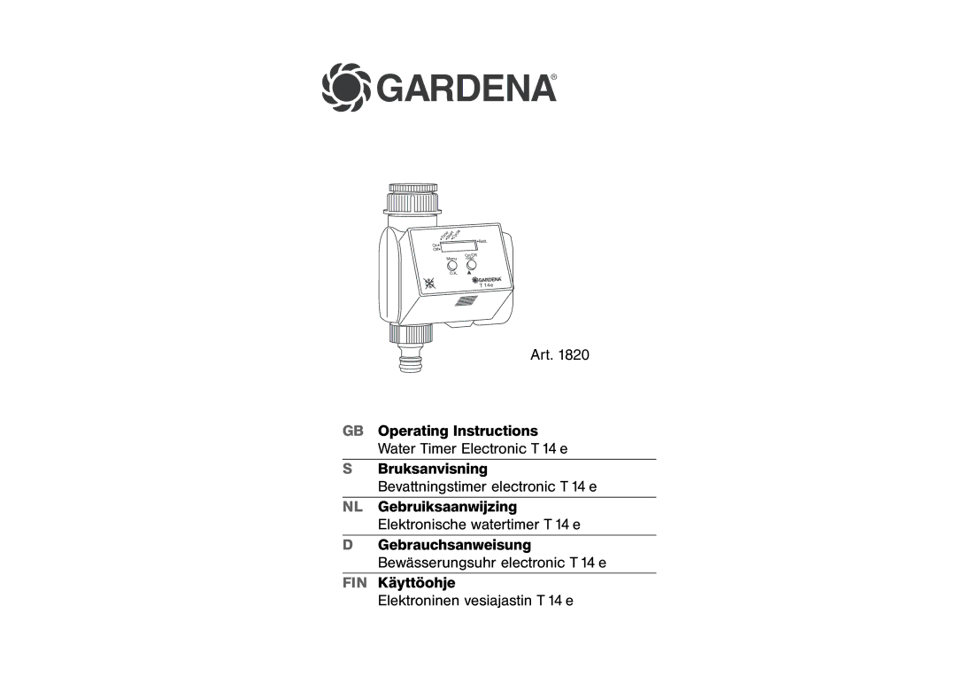 Gardena 1820 operating instructions Gardena 