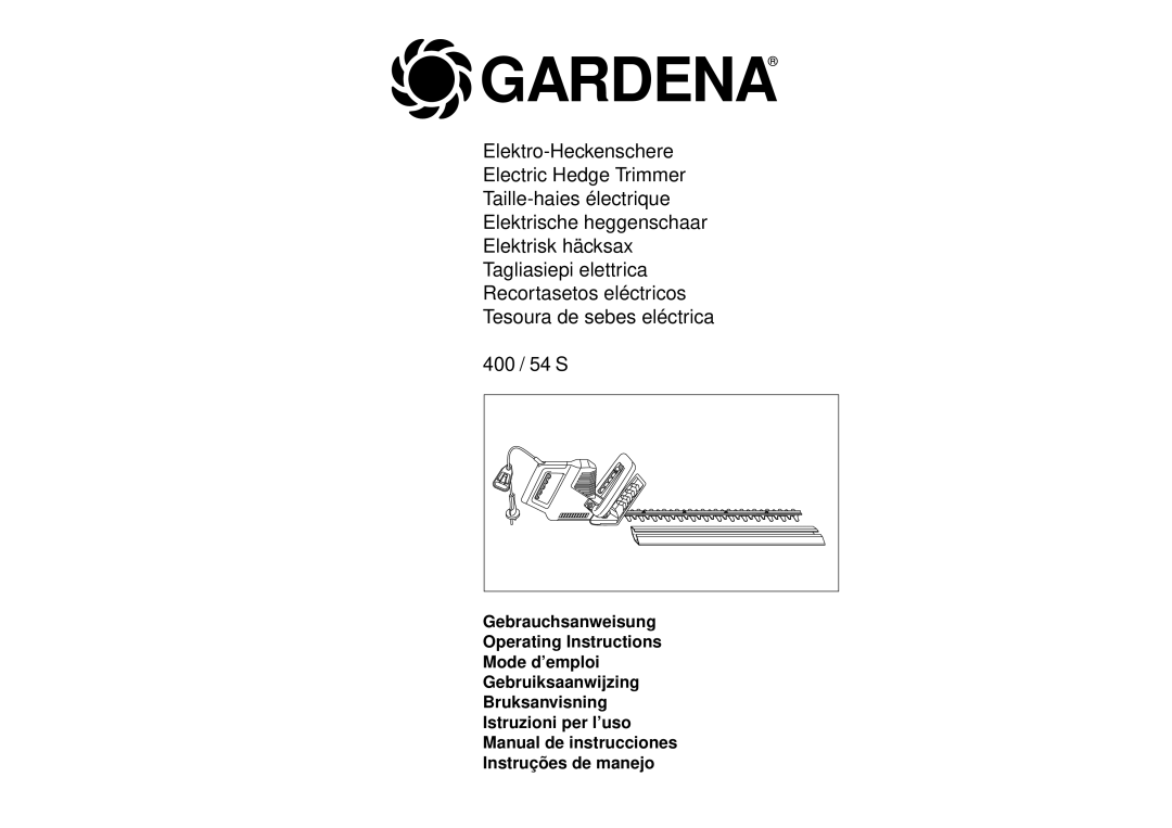 Gardena 400/54S operating instructions Gardena 