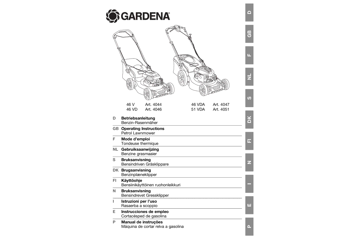 Gardena 4051 operating instructions Fi Dk 