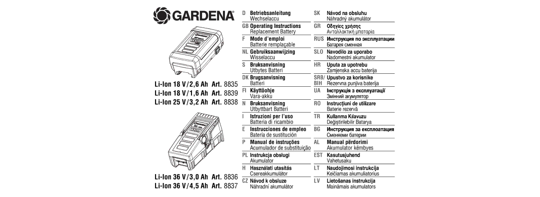 Gardena 6835 operating instructions NL Gebruiksaanwijzing 