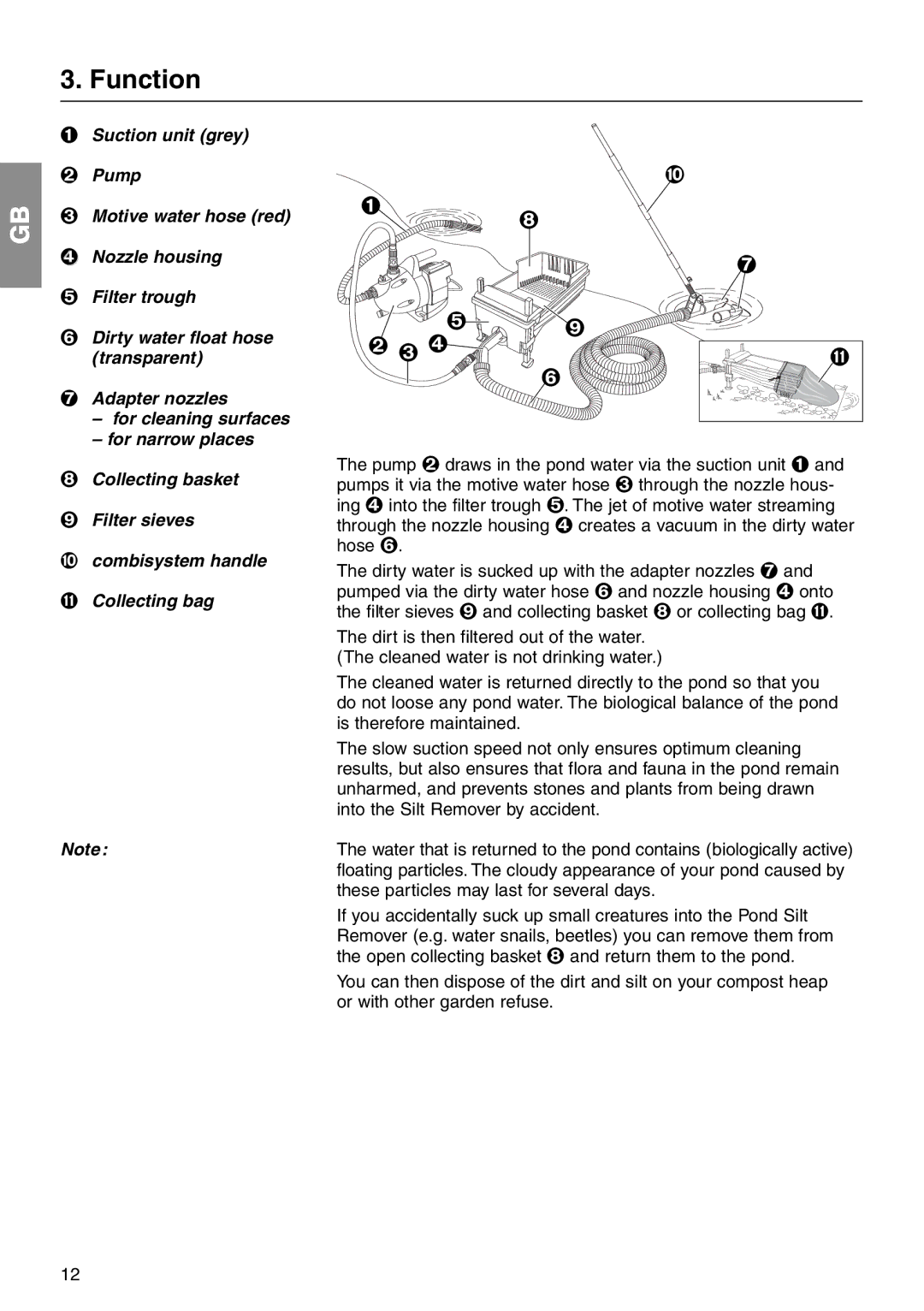 Gardena 7941, 7940 operating instructions Function, ∀ ∃ 