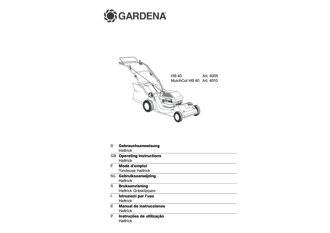 Gardena Art. 4010, Art. 4005 manual Gardena 