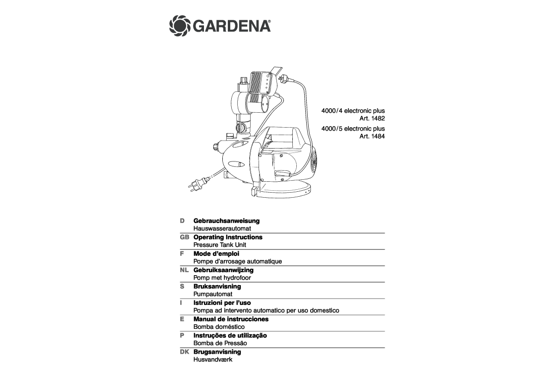 Gardena Art.1482 operating instructions Gardena 