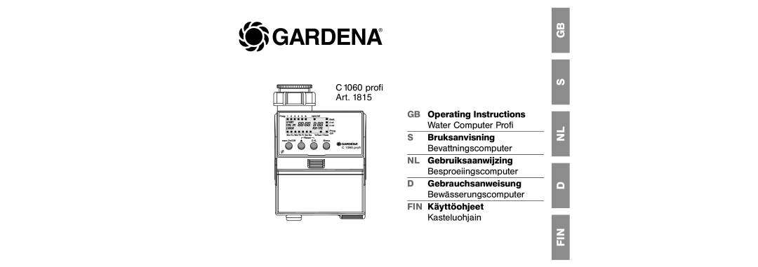 Gardena C 1060 profi manual Gardena 