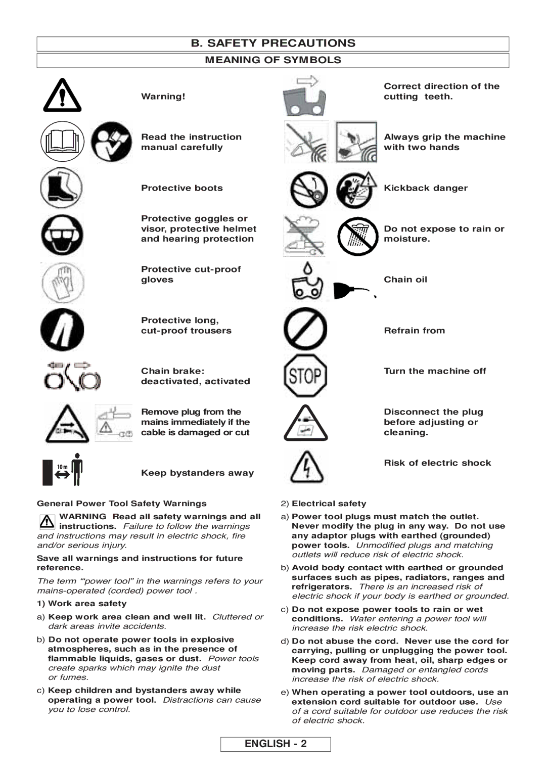 Gardena CST3519-X, CSI4020-X manual Safety Precautions, General Power Tool Safety Warnings 