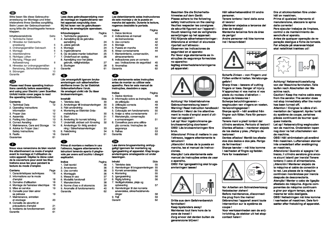 Gardena ES450/30 operating instructions Inhaltsverzeichnis 