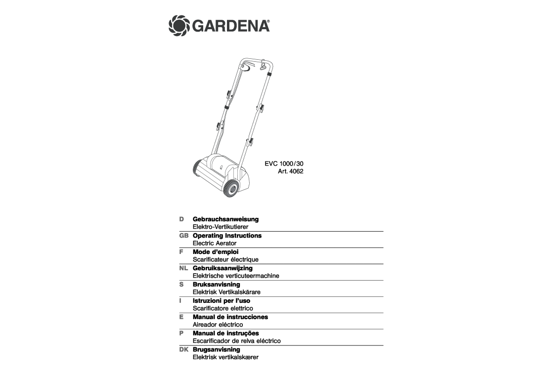 Gardena EVC 1000/30 manual Gardena 