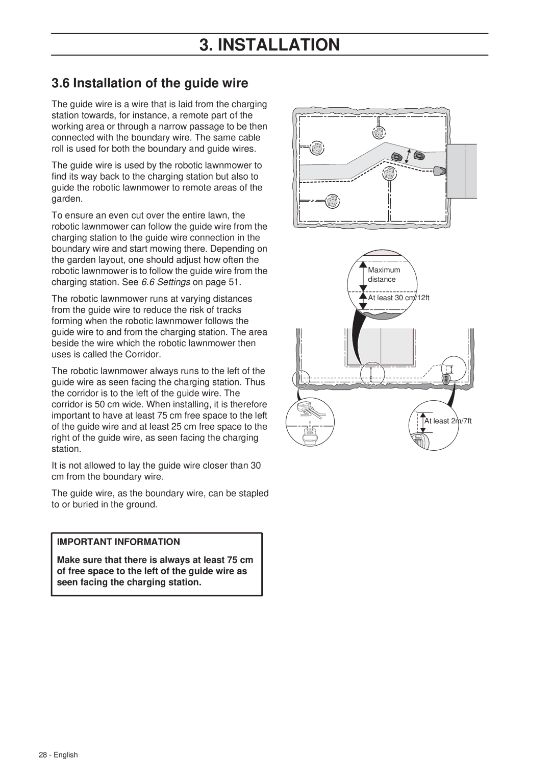 Gardena R40Li, R70Li installation manual Installation of the guide wire 