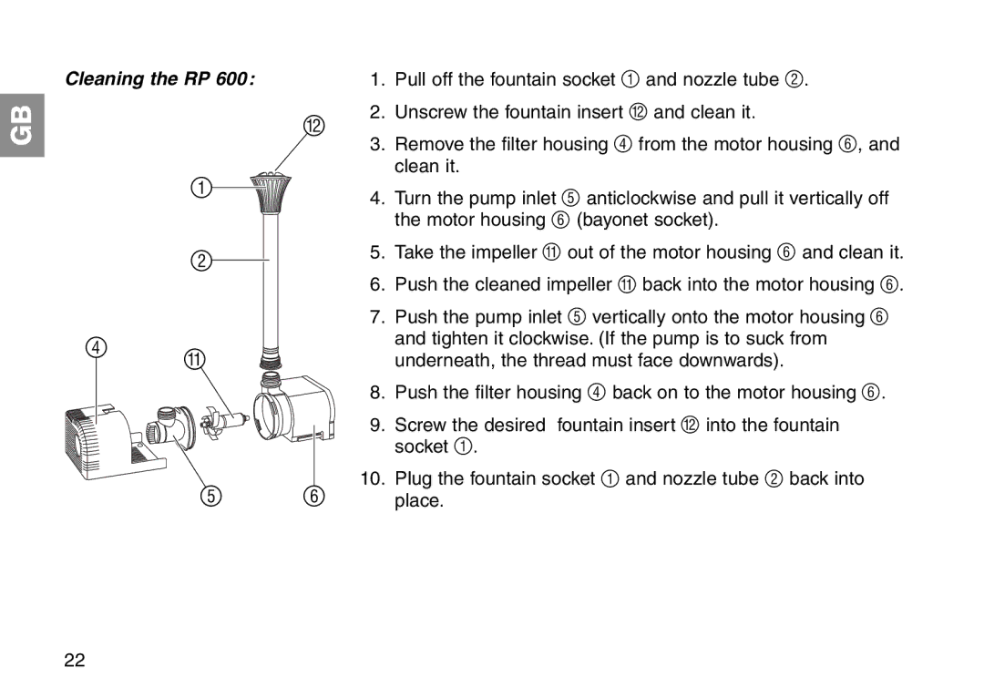 Gardena RP 420, RP 300, RP 600, RP 240 operating instructions Cleaning the RP 