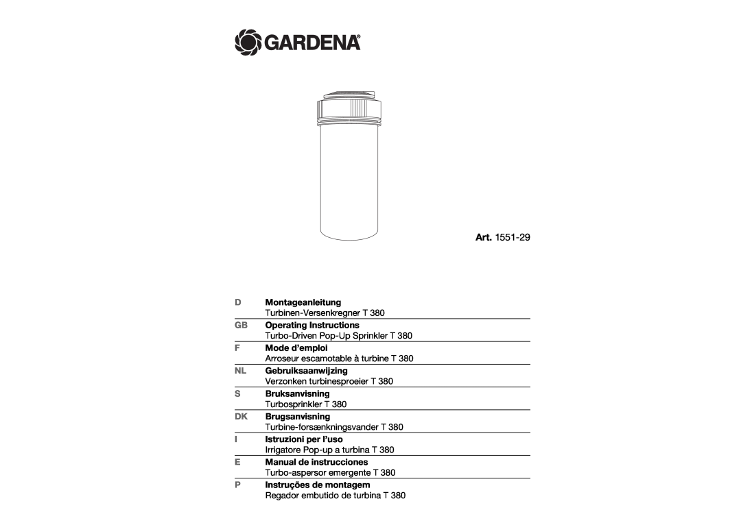 Gardena T 380 manual 