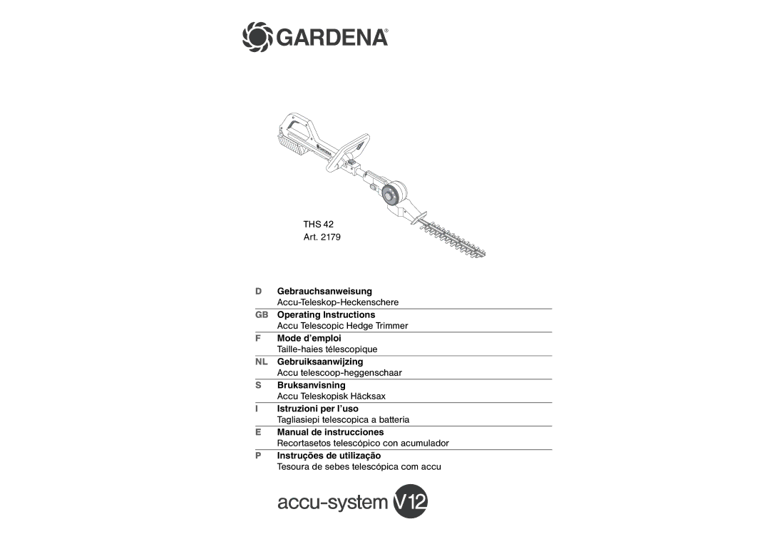 Gardena THS 42 operating instructions Gardena 