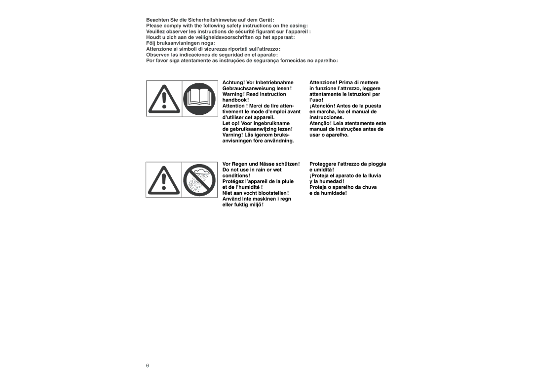 Gardena THS 42 operating instructions Beachten Sie die Sicherheitshinweise auf dem Gerät 