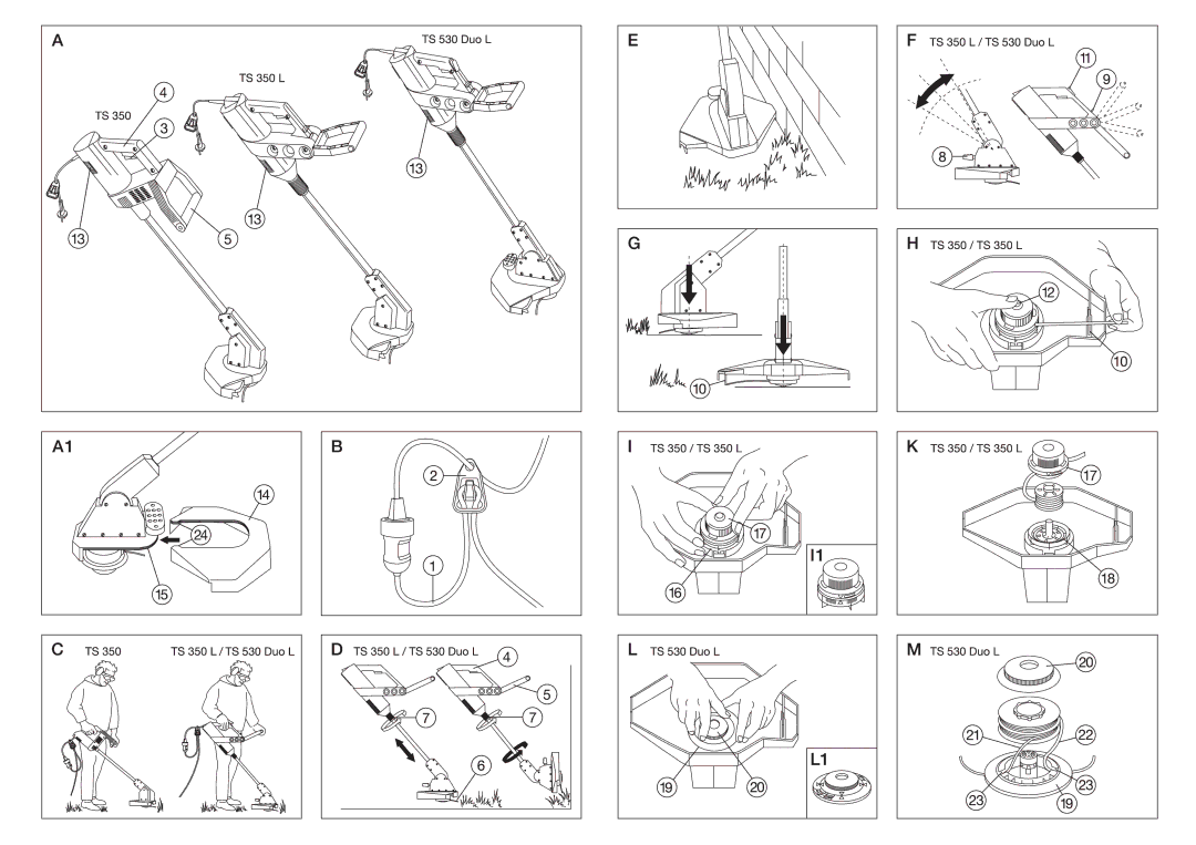 Gardena TS 350 L, TS 530 Duo L operating instructions 