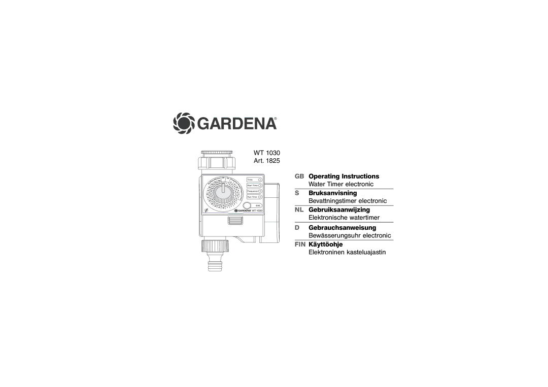 Gardena WT1030 operating instructions Gardena 