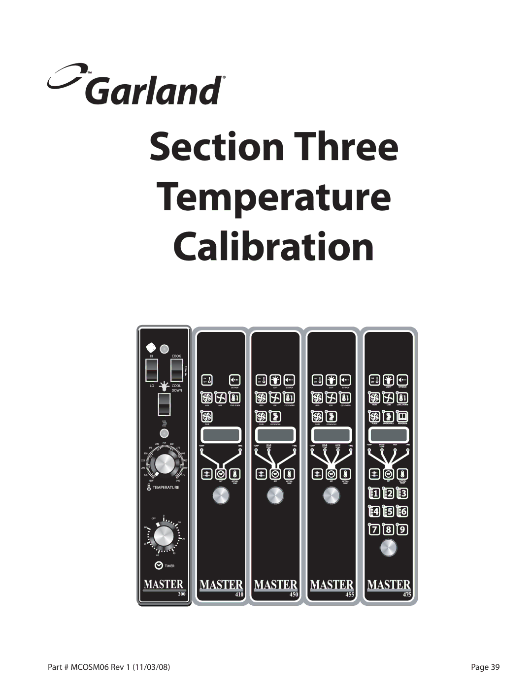 Garland 200 service manual Section Three Temperature Calibration 