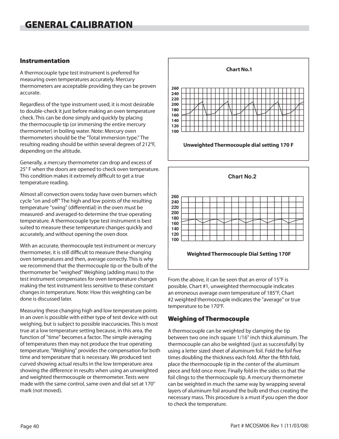 Garland 200 service manual General Calibration, Instrumentation, Weighing of Thermocouple 