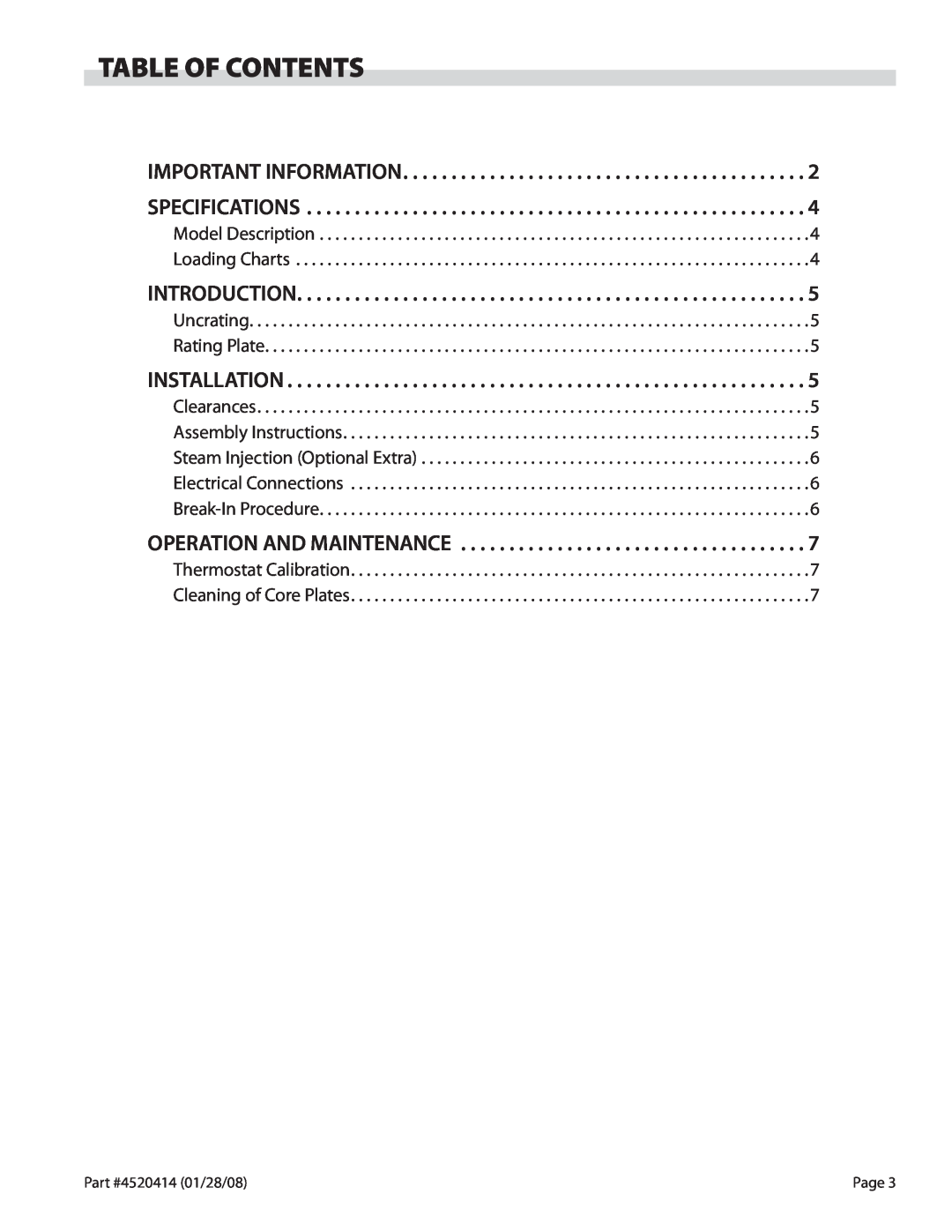 Garland 2000 operation manual Table Of Contents, Operation And Maintenance 