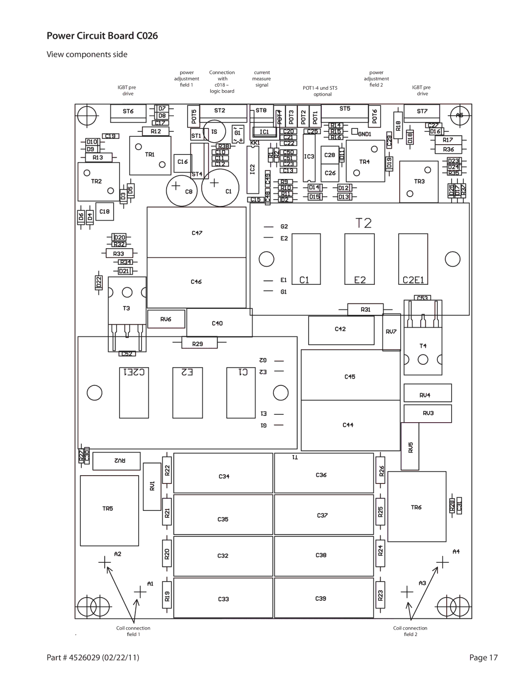 Garland 7000 service manual Power Circuit Board C026 