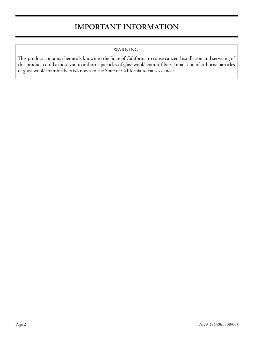 Garland CPO-ES-12H, CPO-ED-24H, CPO-ED-12H installation instructions Important Information 