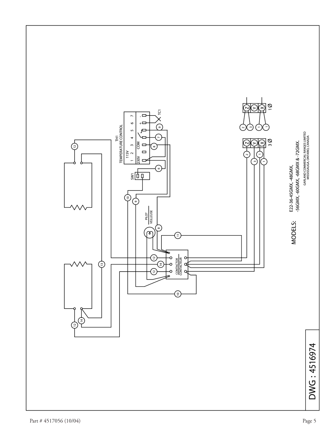 Garland E22-36 installation instructions 4517056 10/04 