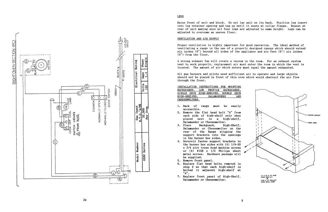 Garland G30A, G280 manual 