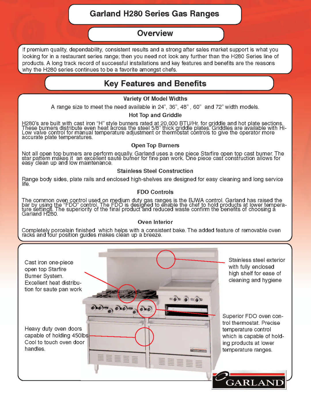 Garland H280 Series manual 