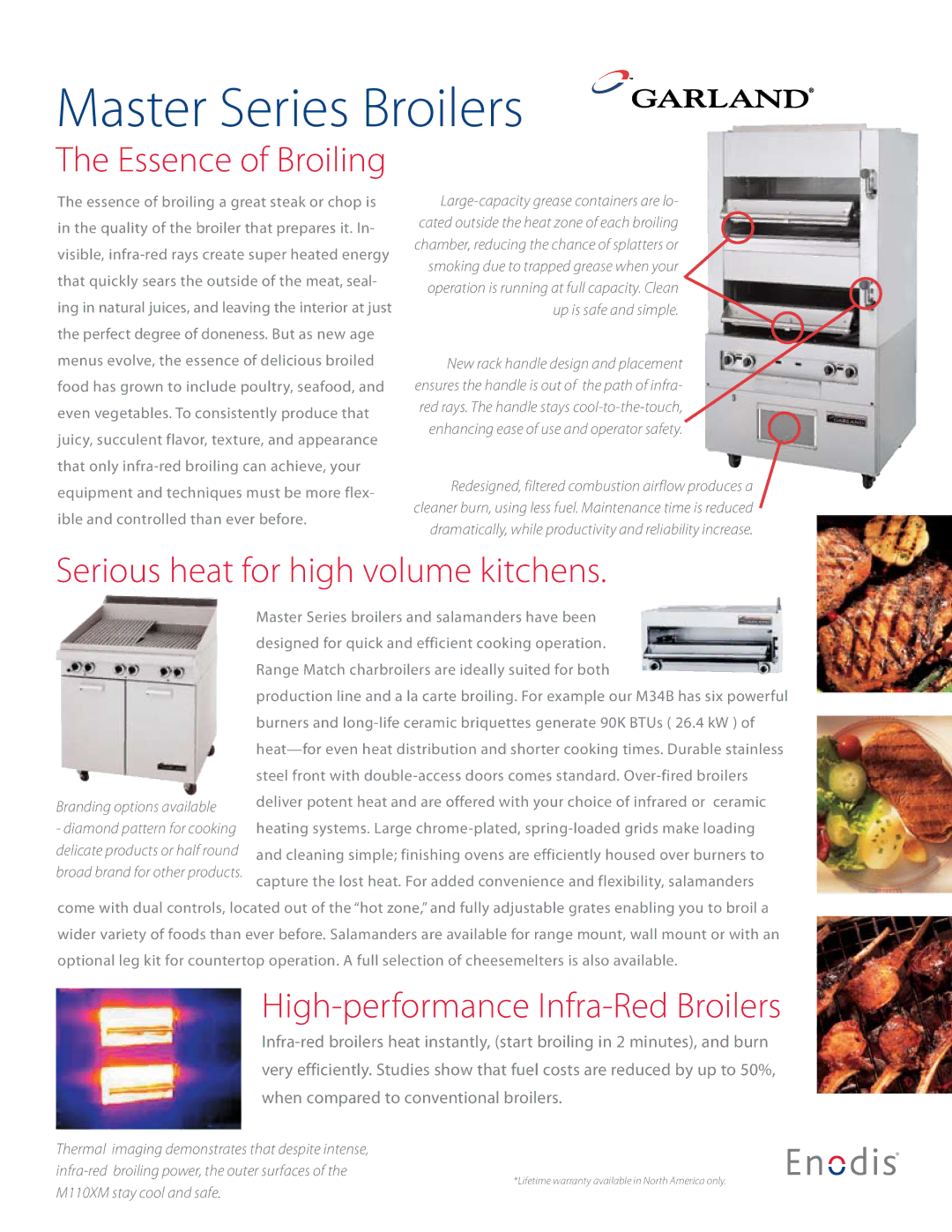 Garland Master Series Broilers, Essence of Broiling, Serious heat for high volume kitchens, Branding options available 