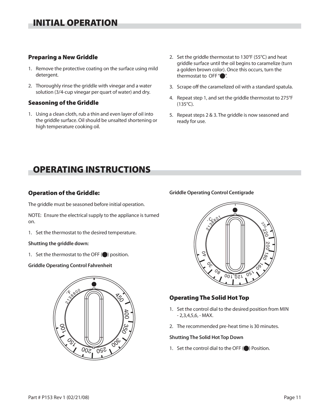 Garland SS680, SU680 operation manual Initial Operation, Operating Instructions 