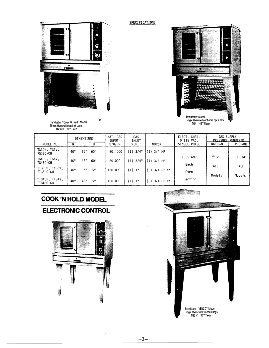 Garland TTG3/4V, TTG3/4EC-CH, TTG3/4-X, TTG3/4-CH manual 