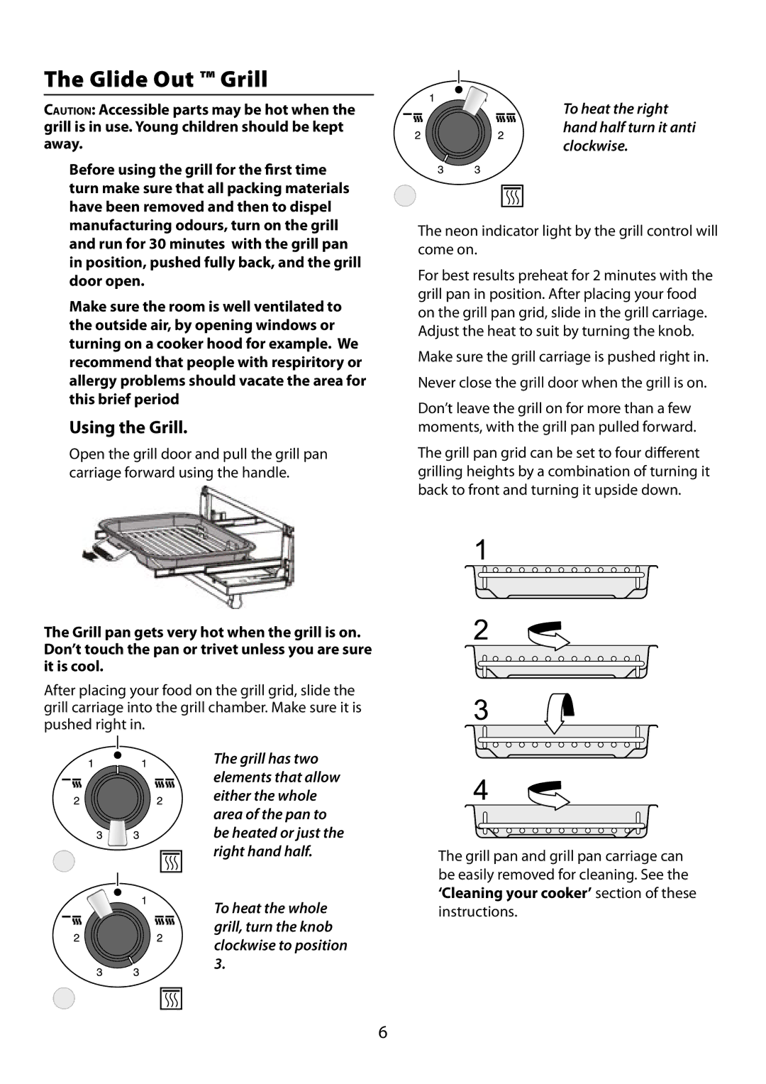 Garmin 210 GEO T DL user manual Glide Out Grill, Using the Grill 