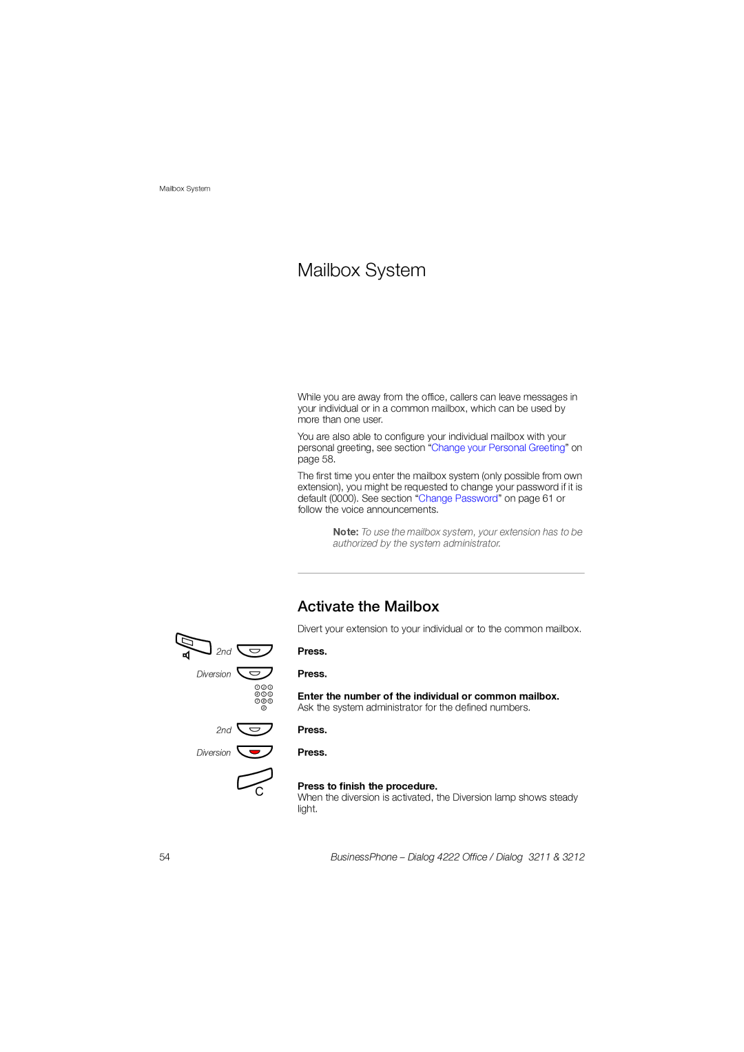 Garmin 3211 manual Mailbox System, Activate the Mailbox, Press Press to finish the procedure 