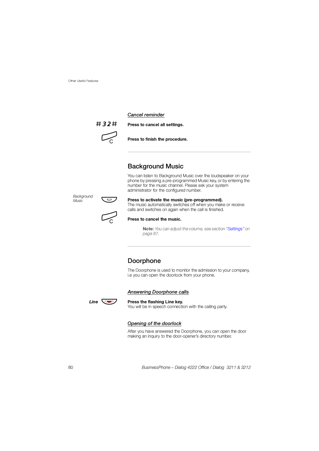 Garmin 3211 manual #32#, Background Music, Doorphone 