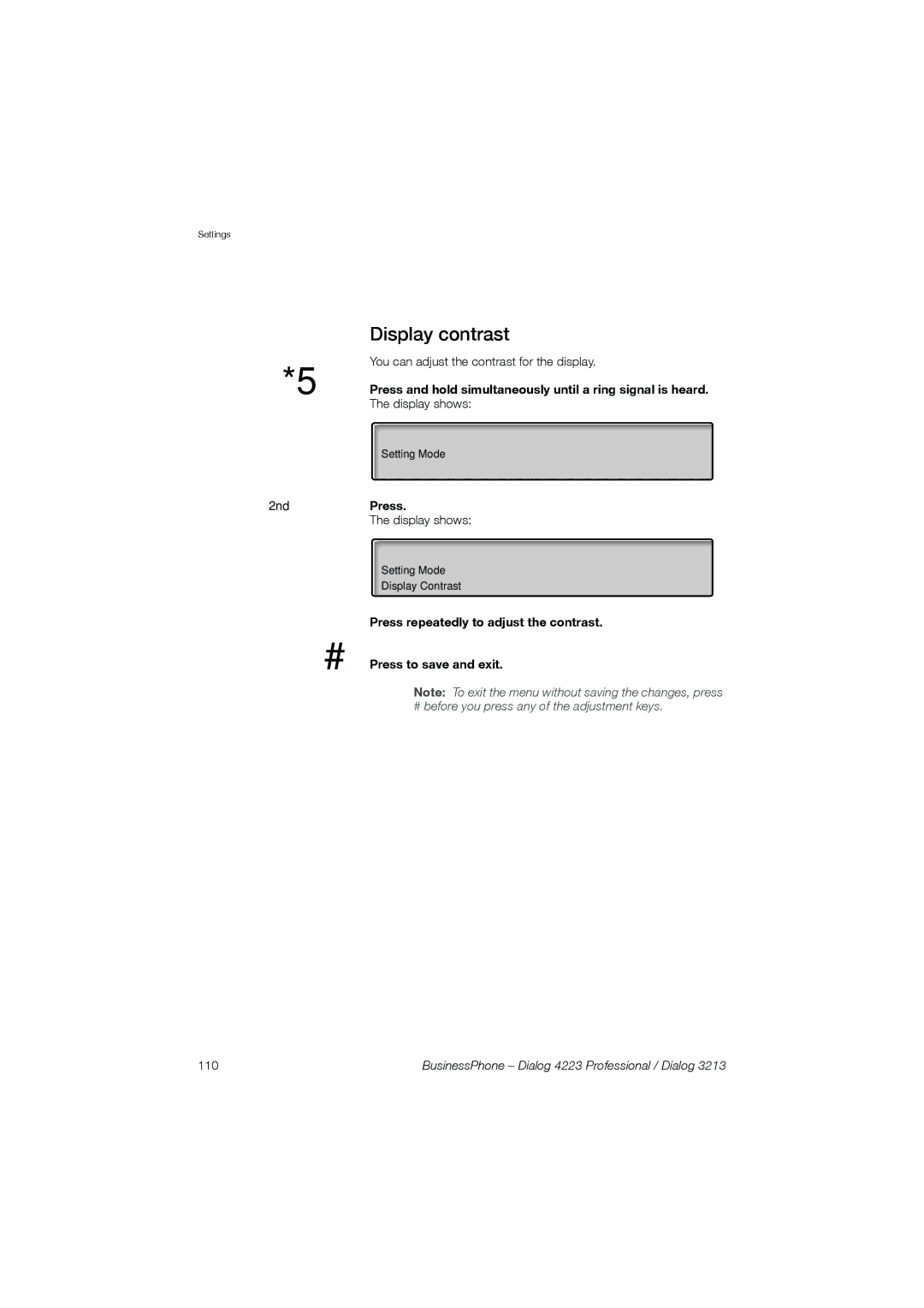 Garmin 4223 manual Display contrast, Press 