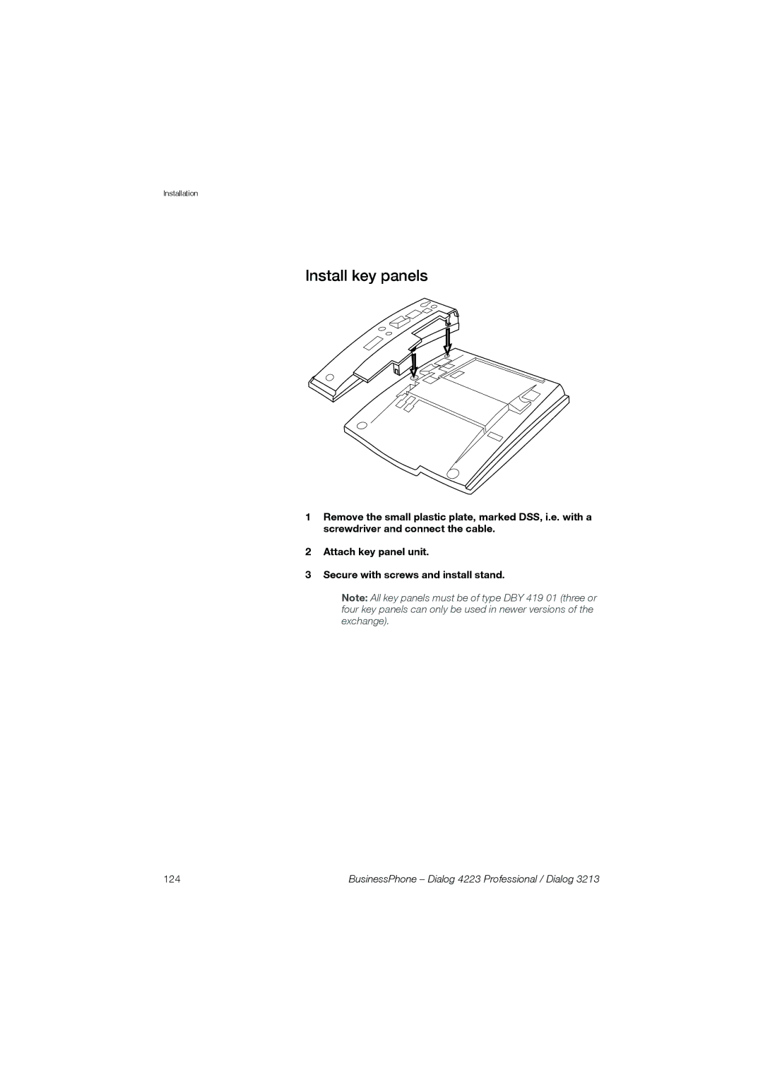 Garmin 4223 manual Install key panels 