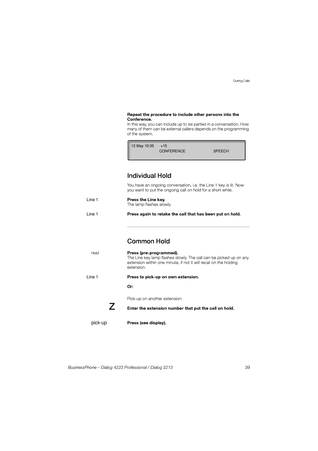 Garmin 4223 manual Individual Hold, Common Hold 