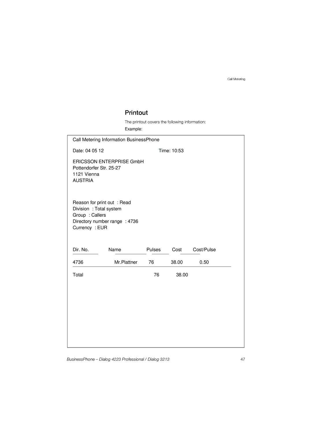 Garmin 4223 manual Printout, Austria 