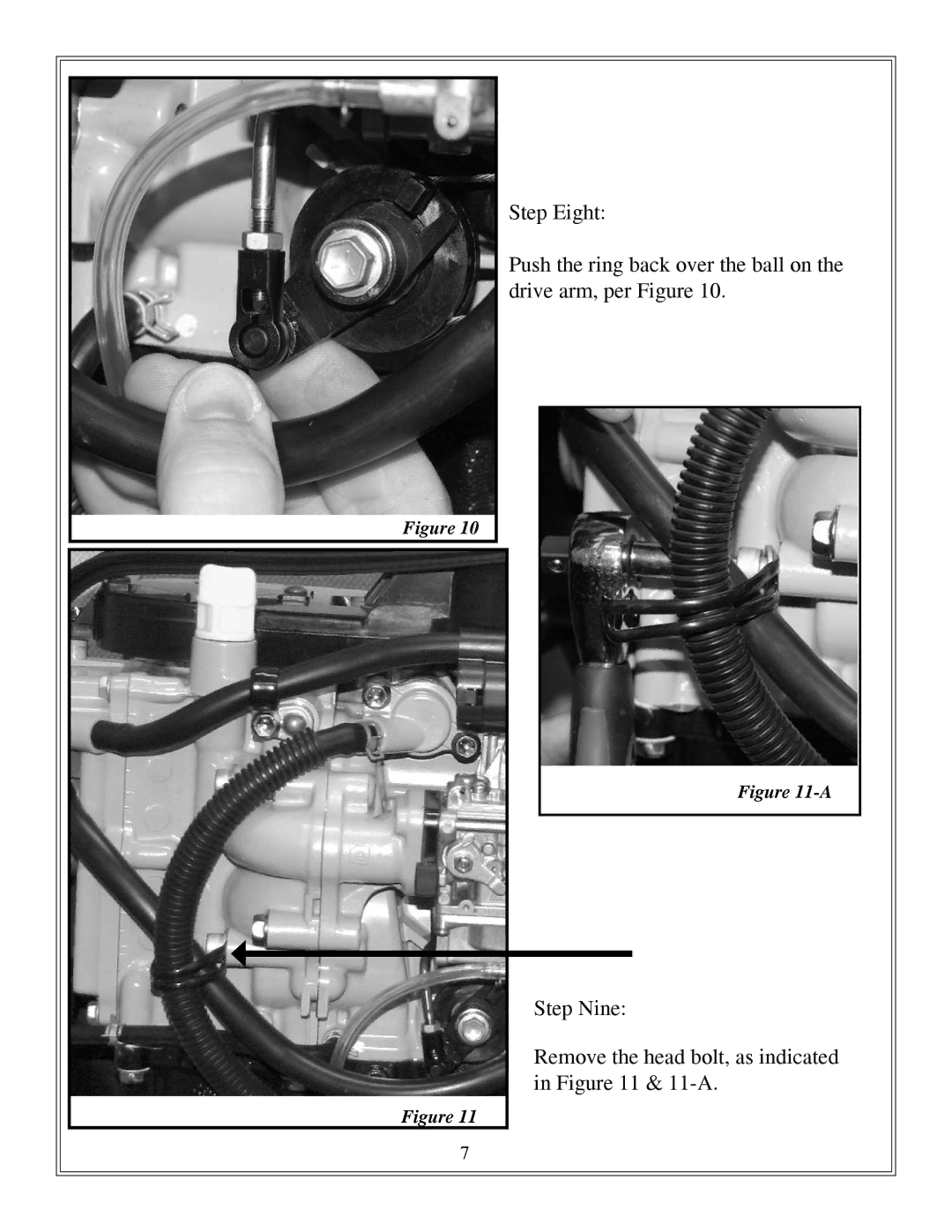 Garmin 906-1090-05 installation instructions Remove the head bolt, as indicated in & 11-A 