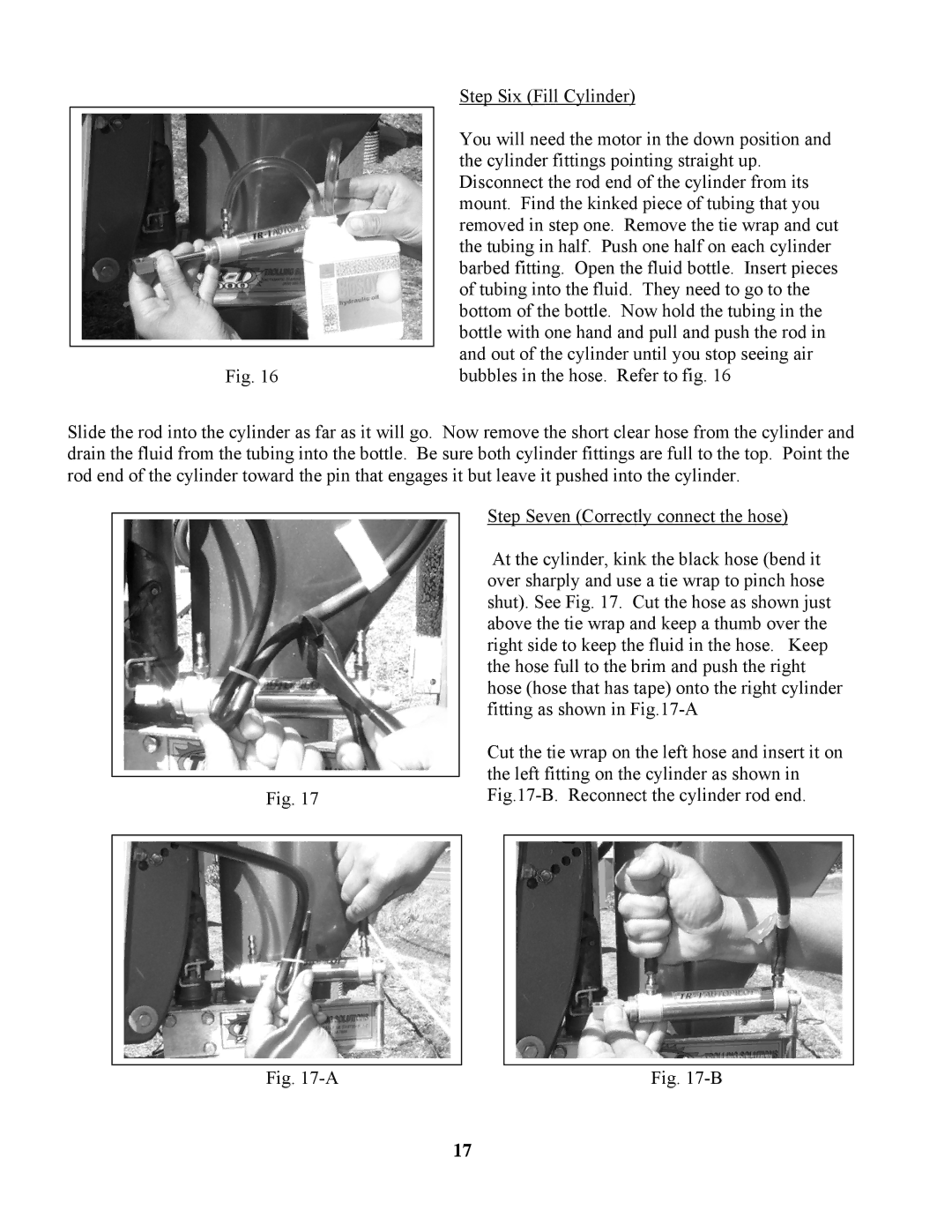 Garmin 906-2000-00 owner manual Reconnect the cylinder rod end 