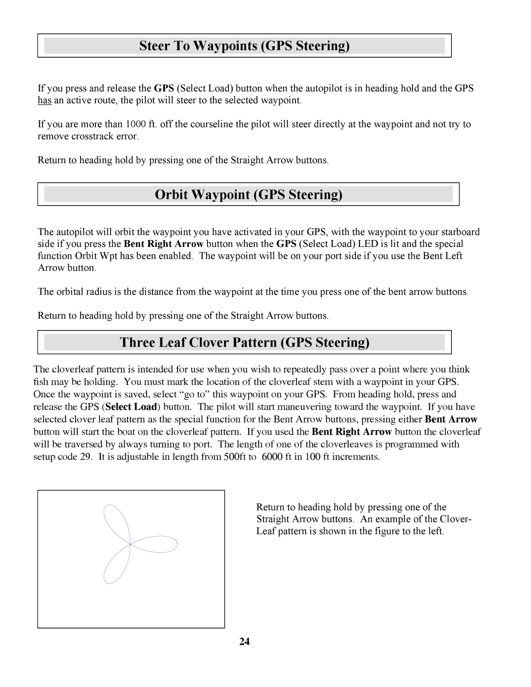 Garmin 906-2000-00 Steer To Waypoints GPS Steering, Orbit Waypoint GPS Steering, Three Leaf Clover Pattern GPS Steering 
